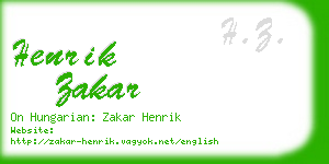 henrik zakar business card